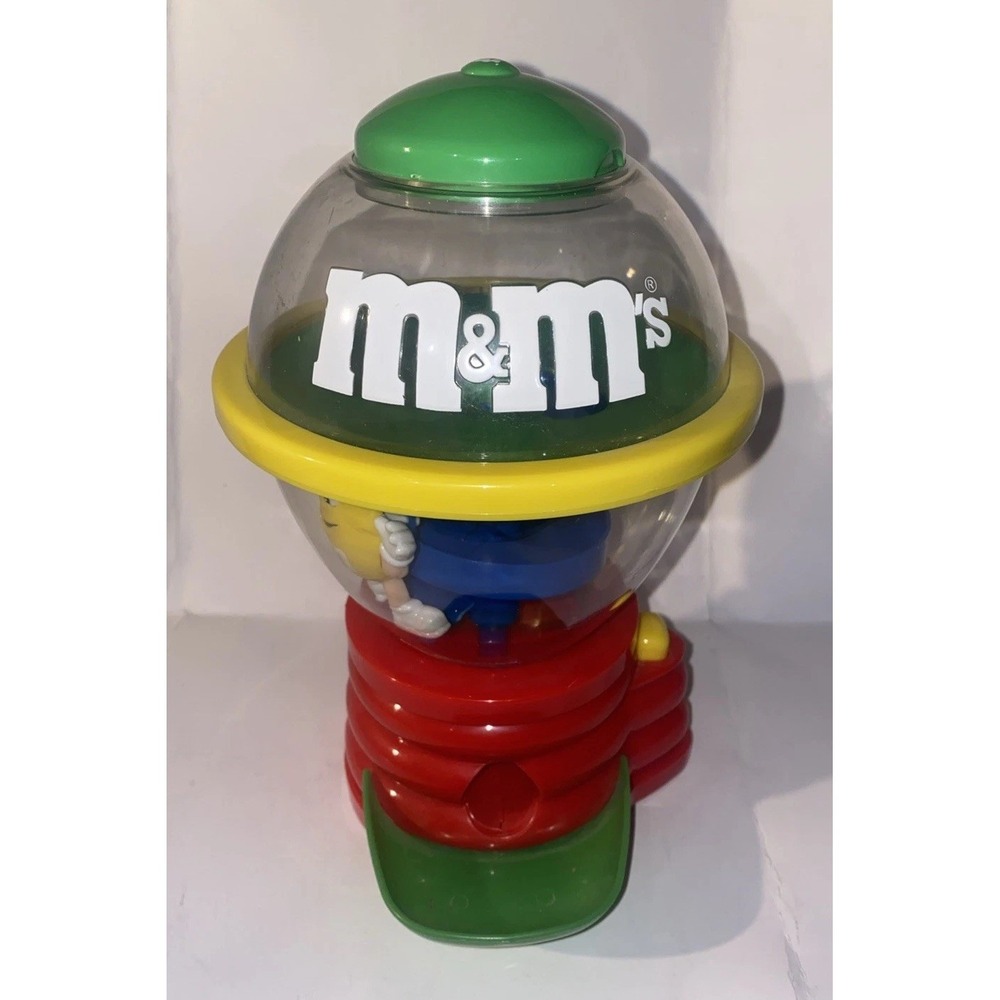 Vintage M&M's Spiral Candy Dispenser Red & Yellow Characters